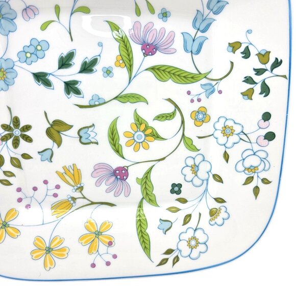 Spode Afton Square Plate 9" Bone China Floral Design England Y8212 J161 - Picture 9 of 14